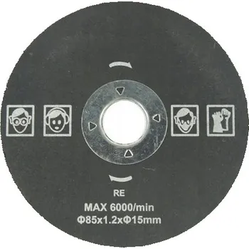 Vrták Řezný kotouč na kov 85 mm, 1,2 mm, 15 mm, 6000 ot./min