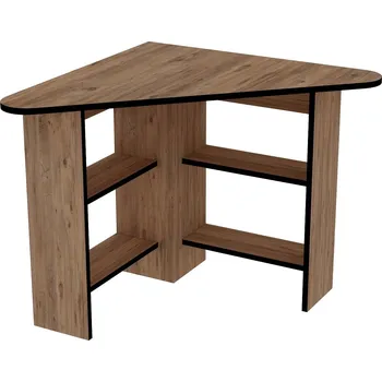 Psací stůl PARIUM rohový psací stůl, borovice Atlantic / černá