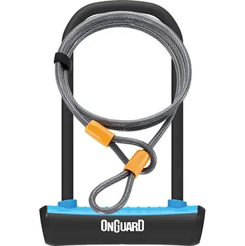 Zámek na kolo ONGUARD 8154 zámek podkova s lanem různé barvy barva: modrá, délka cm: 120cm