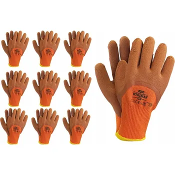 Pracovní rukavice Rukavice Reis Teplé latexové ochranné zimní rukavice XL 10 párů, velikost 10 - XL (10 párů)