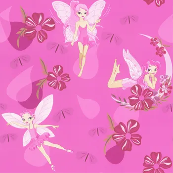 Fototapeta Tapeta na zeď růžová papírová kouzelné pohádkové víly elfové