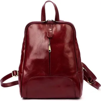 Městský batoh Dámský kožený batoh Florence vínový (KZ2256052) 10l