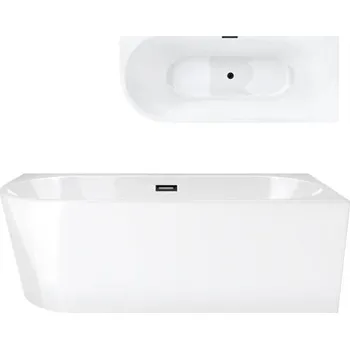 Vana Akrylátová rohová vana Corsan Intero, odtok uprostřed, 150 x 74 cm