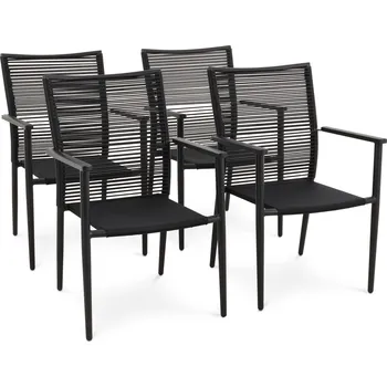 di volio Sada 4ks zahradních židlí Codi - černé
