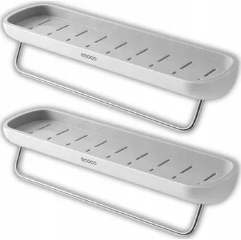 Koupelnový nábytek KOUPELNOVÁ POLICE ZÁVĚSNÁ DO SPRCHY SPRCHOVÁ SAMOLEPICÍ 2X SADA