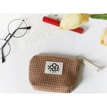 Kapsička na mince | Taška na kosmetiku, Kabelka na zápěstí - káva