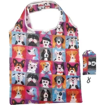 Nákupní taška Skládací nákupní taška z nylonu | ekologická taška - Červený