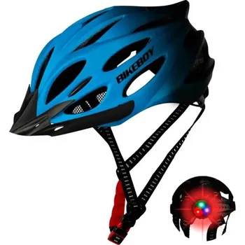 Cyklistická přilba Cyklistická helma se světlem pro kola - Modrá
