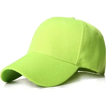 Pokrývka hlavy Baseballová čepice unisex | letní kšiltovka - Fluorescenční zelená,Nastavitelný