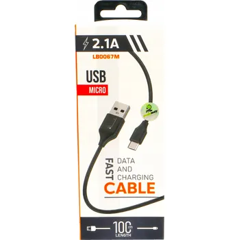 Datový kabel Anténní kabel Libox LB0067M, USB - micro USB kabel, černý, 1 m