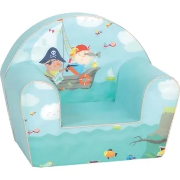 Pohovka Delsit Dětské křesílko, pohovka - Piráti, světle modré