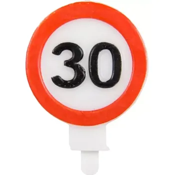 Party dekorace Narozeninová svíčka dopravní značka 30. narozeniny