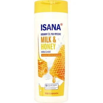 Koupelová kosmetika ISANA Milk & Honey Krémový Sprchový Gel Mléko a Med 750 ml Velké Balení