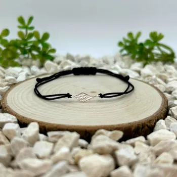 Náramek Certom Provázkový náramek s motivem stříbrného křídla pro lehkost a svobodu 0005