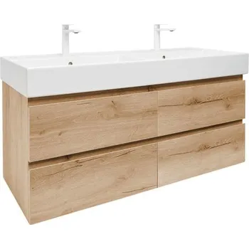 Koupelnový nábytek Koupelnová skříňka s umyvadlem SAT B-Way 119x50x45 cm dub mat BWAY2120OAKU2BB