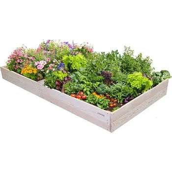 Vyvýšený záhon Dřevěný vyvýšený záhon 240 x 100 x 20 cm