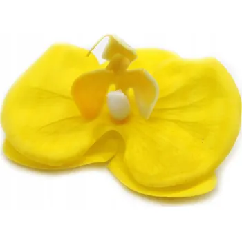 umělá květina Žlutá MYDLENÁ ORCHIDEJ květiny do kytice dárek dekorace pozornost k narozeninám