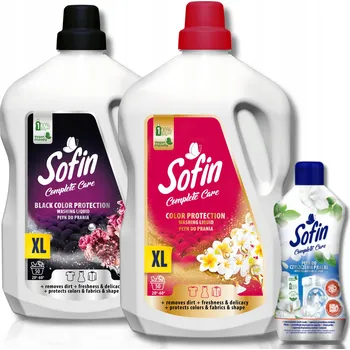 Prací prostředek SOFIN Tekutý prací prostředek Color Black 2,5l + Čistič pračky 300ml 2+1