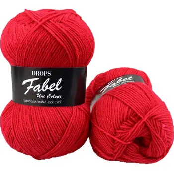 Příze Drops Fabel UNI 106 červená