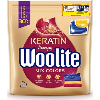 Prací prostředek Prací Kapsle Woolite s Keratinem pro Barevné Prádlo 33 Kusů