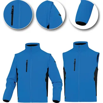 Pracovní bunda softshell 2v1 odolná proti větru a vodě s odepínacími rukávy