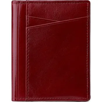 Pánská minimalistická slim kožená peněženka | Pánské doplňky - Víno červené