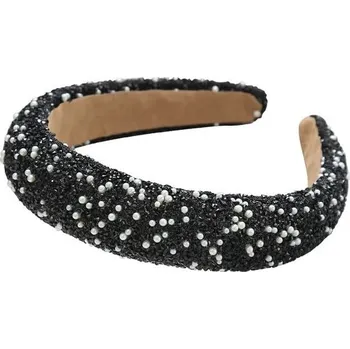 Čelenka Retro čelenka s perličkami | dámské doplňky, doplňky na vlasy - černý