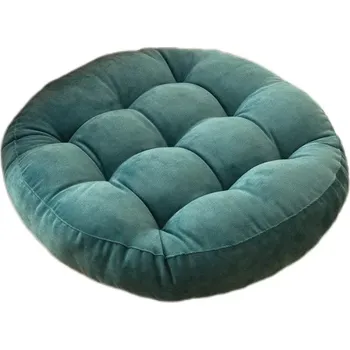 Polštář Meditační kulatý polštář na podlahu | sedák - modrá voda,55 cm