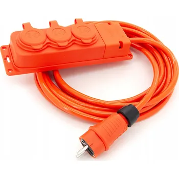 Napájecí kabel PRODLUŽOVACÍ KABEL STAVEBNÍ 2M H07BQ-F ROZBOČKA 3 ZÁSUVKY