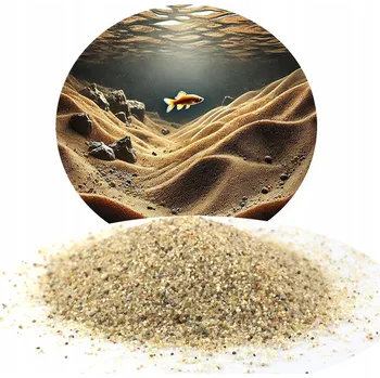 Křemičitý písek sušený do akvária, přírodní písek 0,6-1,2 mm, 5 kg