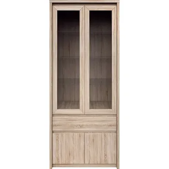 Knihovna NETRON vysoká vitrína 210cm dub sonoma