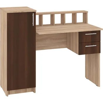 Psací stůl Slevadoma Psací stůl PRAGA Barva: dub sonoma + ořech - tmavý