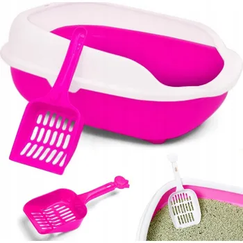 Toaleta pro kočku TOALETA PRO KOČKY VELKÁ OTEVŘENÁ NA STELIVO + LOPATKA