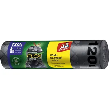 Pytle na odpadky PYTLE NA ODPAD FLEX & STRONG SILNÉ JAN NIEZBĘDNY 70x110 cm 120L - 8 ks