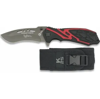 Pracovní nůž RUI / K25 Nůž zavírací hladké ostří Tactical s pouzdrem černo-červený RUI/K25® 19931-A