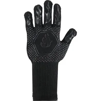 Ochranné rukavice na gril a do trouby | silikonové rukavice na grilování - černý