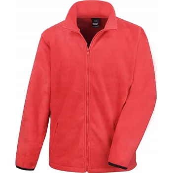 Pánská mikina Fleecová Mikina pánský Fit s vysokým límcem červený vel. M