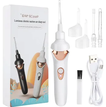 Čistič uší Elektrický svítící čistič uší s vakuem | nástroj na čištění uší - Bílá