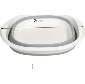 Skládací umyvadlo do koupelny | přenosný lavor - Šedá-L