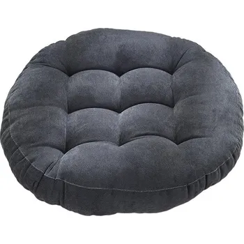 Polštář Meditační kulatý polštář na podlahu | sedák - Tmavě šedá,55 cm