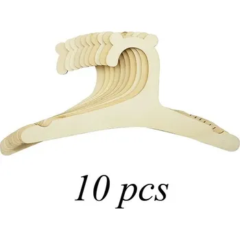 Věšák Dřevěná dětská ramínka na oblečení | Organizér na oděv, držák na ručníky - 10 KS