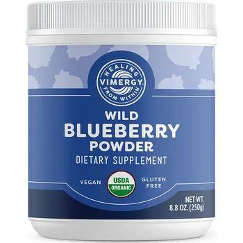 Sušená potravina Divoké borůvky, prášek, 250 g, Vimergy