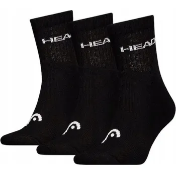 Pánské ponožky SPORTOVNÍ PONOŽKY HEAD ALL SPORTS CREW SOCKS 3 PÁRY ČERNÉ 35-38