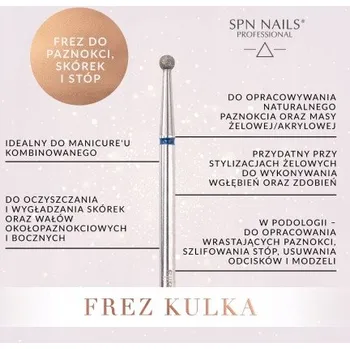 Fréza na nehty a kůžičku - kulička SPN Nails