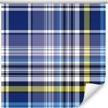 Tapeta 10m TAPETA v moderním kostkovaném designu do OBÝVÁKU a KANCELÁŘE