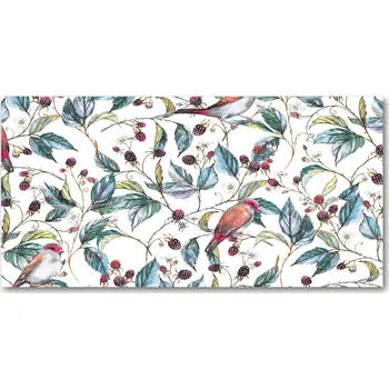 Obraz Kuchyňský panel Ostružina a ptáci 140x70 cm + LEPIDLO