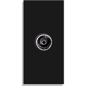 Elektrická zásuvka SATELITNÍ ANTÉNNÍ ZÁSUVKA MODUL 1/2 TV zásuvka samice ČERNÁ