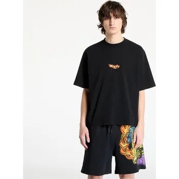 Pánské tričko Tričko Marcelo Burlon County Flame Boxy T-Shirt Black/ Red L