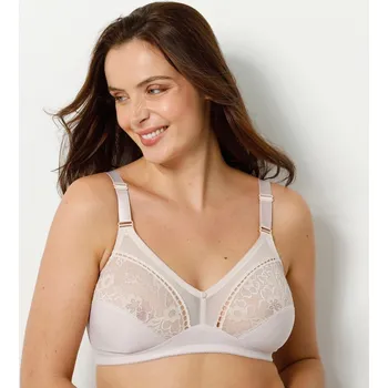 Podprsenka Blancheporte Stahující podprsenka s polovyztuženými košíčky, bez kostic béžová 90F