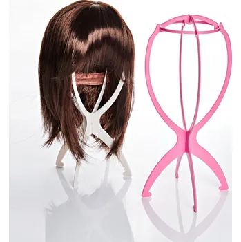 Paruka 3Pagen 2 stojany na paruky růžová, bílá Rozměry 37 x 17 cm